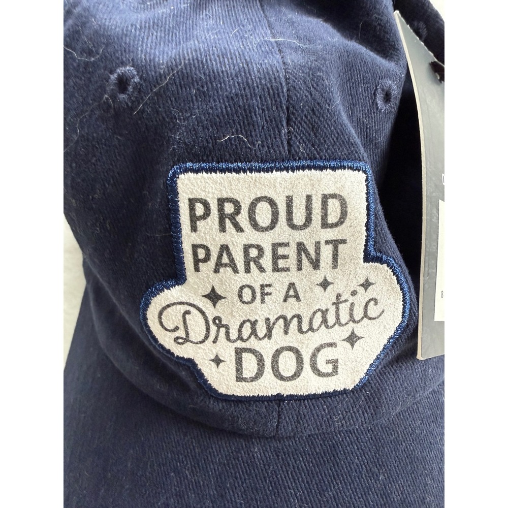 Rustie's Headwear Brief Insanity Navy Dramatic Dog Parent Baseball Cap Hat NWT